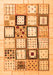 Serging Thickness of Machine Washable Abstract Orange Contemporary Area Rugs, wshcon937org