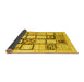 Sideview of Abstract Yellow Contemporary Rug, con937yw