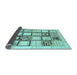 Sideview of Abstract Light Blue Contemporary Rug, con937lblu