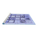 Sideview of Machine Washable Abstract Blue Contemporary Rug, wshcon937blu