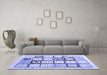 Machine Washable Abstract Blue Contemporary Rug in a Living Room, wshcon937blu