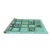 Sideview of Machine Washable Abstract Light Blue Contemporary Rug, wshcon937lblu