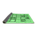 Sideview of Abstract Emerald Green Contemporary Rug, con937emgrn