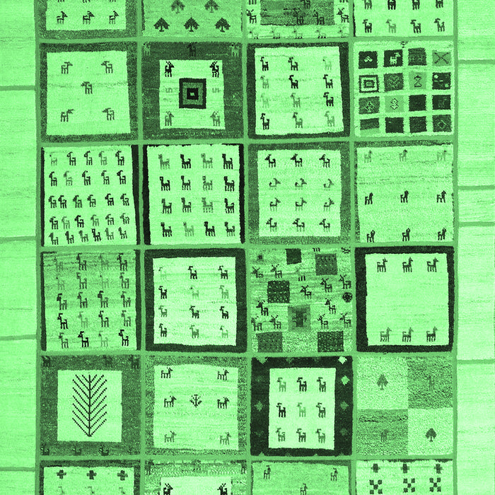 Abstract Emerald Green Contemporary Rug, con937emgrn