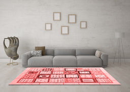Contemporary Red Washable Rugs