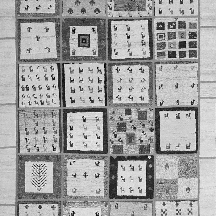 Abstract Gray Contemporary Rug, con937gry