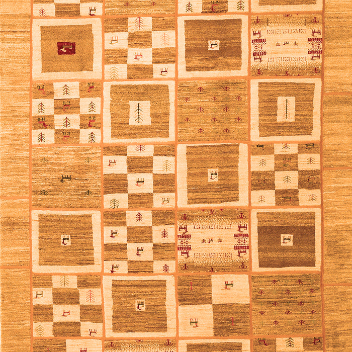 Abstract Orange Contemporary Rug, con938org