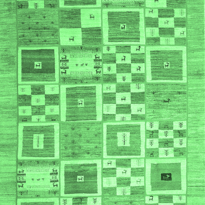 Abstract Emerald Green Contemporary Rug, con938emgrn