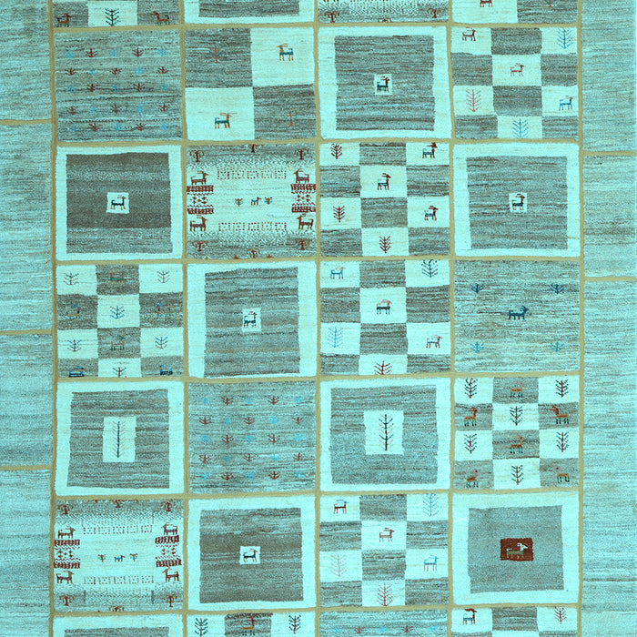 Machine Washable Abstract Light Blue Contemporary Rug, wshcon938lblu