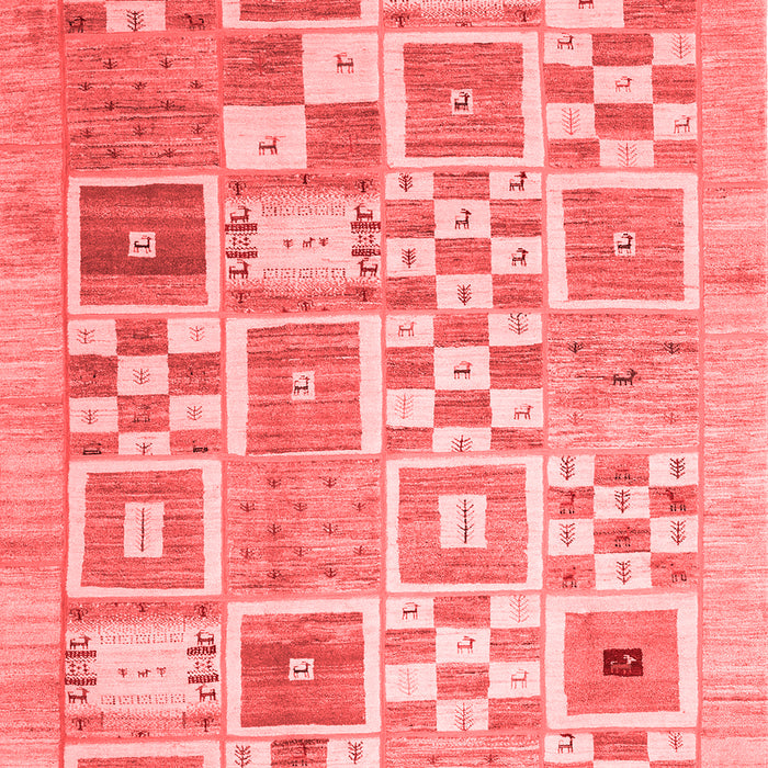 Abstract Red Contemporary Area Rugs