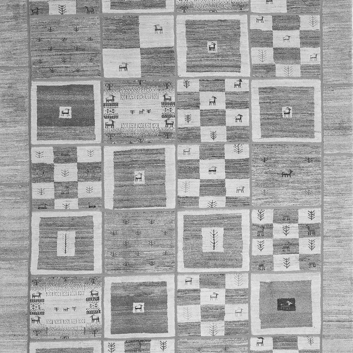 Abstract Gray Contemporary Rug, con938gry