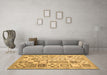 Machine Washable Abstract Brown Contemporary Rug in a Living Room,, wshcon938brn