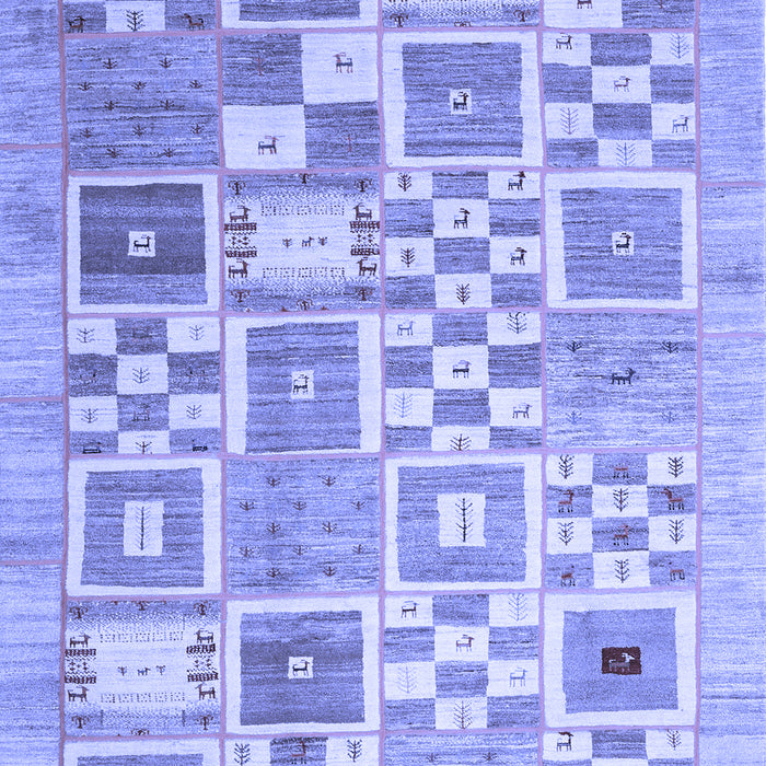 Abstract Blue Contemporary Rug, con938blu