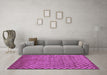 Machine Washable Abstract Purple Contemporary Area Rugs in a Living Room, wshcon939pur