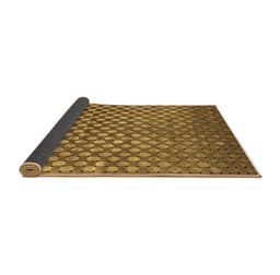 Sideview of Abstract Brown Contemporary Rug, con939brn