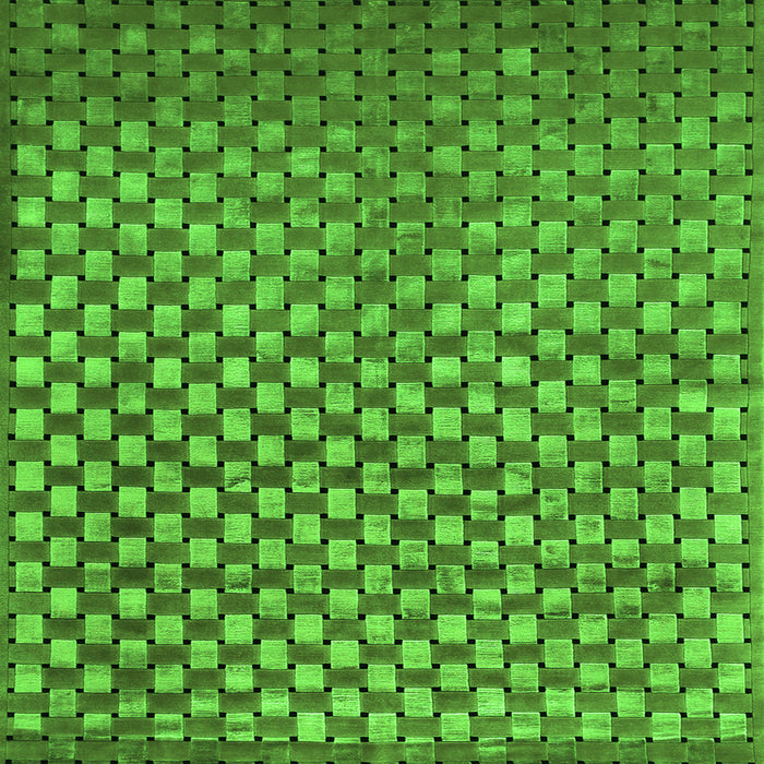 Serging Thickness of Abstract Green Contemporary Rug, con939grn