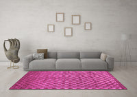 Machine Washable Abstract Pink Contemporary Rug, wshcon939pnk