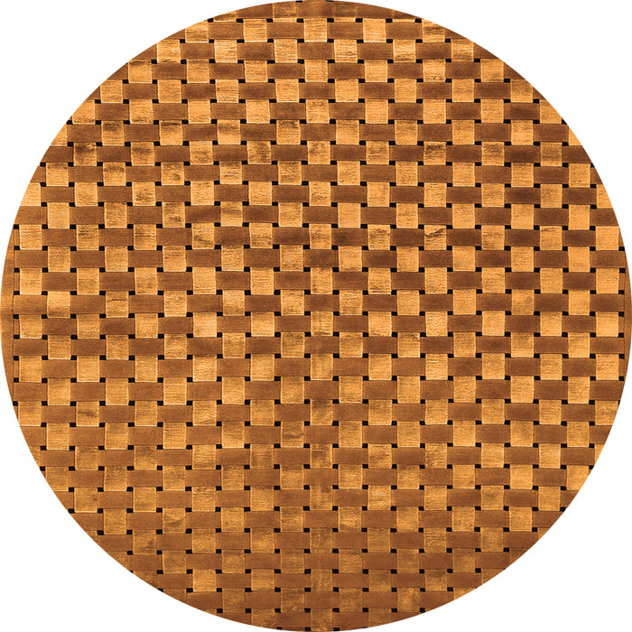 Square Abstract Orange Contemporary Rug, con939org