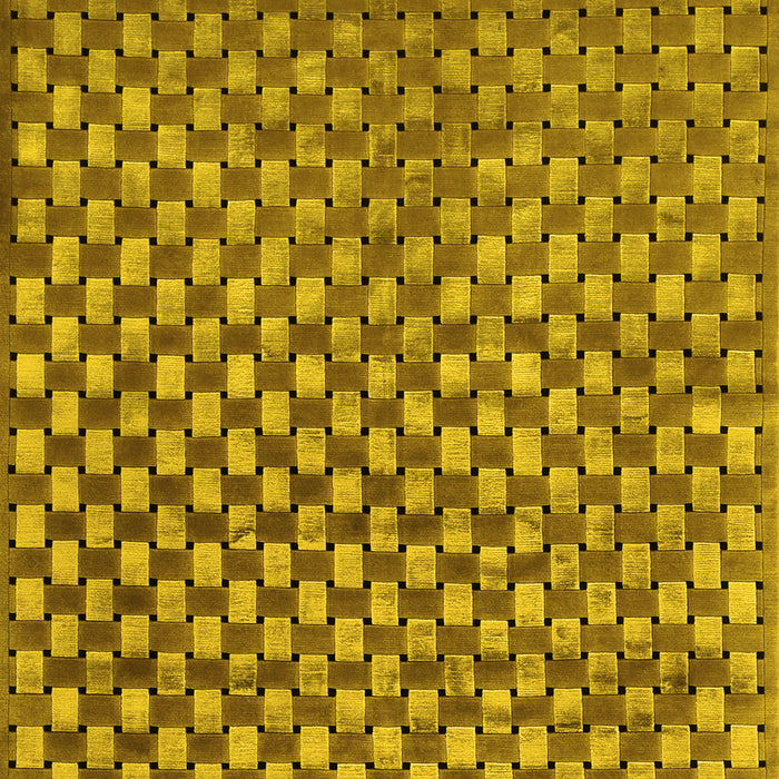 Abstract Yellow Contemporary Rug, con939yw