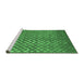 Sideview of Machine Washable Abstract Emerald Green Contemporary Area Rugs, wshcon939emgrn