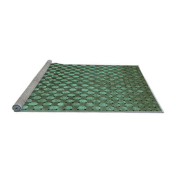 Sideview of Machine Washable Abstract Light Blue Contemporary Rug, wshcon939lblu