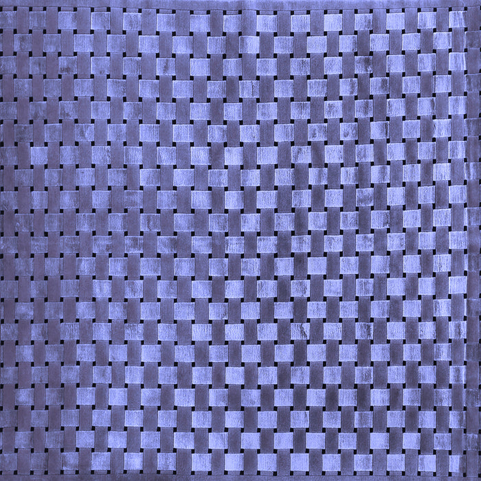 Square Abstract Blue Contemporary Rug, con939blu