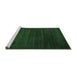 Sideview of Machine Washable Abstract Emerald Green Contemporary Area Rugs, wshcon93emgrn
