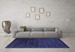 Machine Washable Abstract Blue Contemporary Rug in a Living Room, wshcon93blu