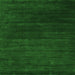 Serging Thickness of Abstract Green Contemporary Rug, con93grn