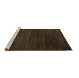 Sideview of Machine Washable Abstract Brown Contemporary Rug, wshcon93brn