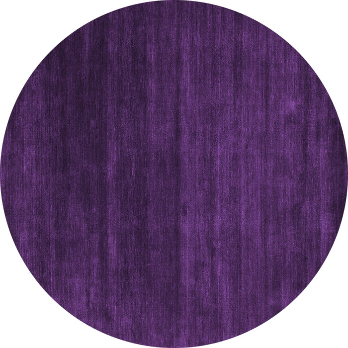 Round Machine Washable Abstract Purple Contemporary Area Rugs, wshcon93pur
