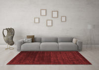 Machine Washable Abstract Red Contemporary Rug, wshcon93red
