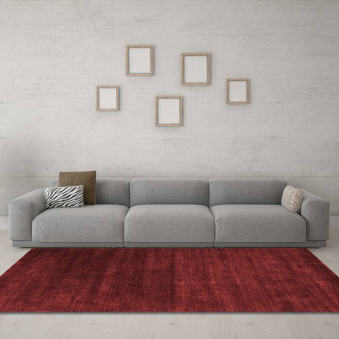 Contemporary Red Washable Rugs