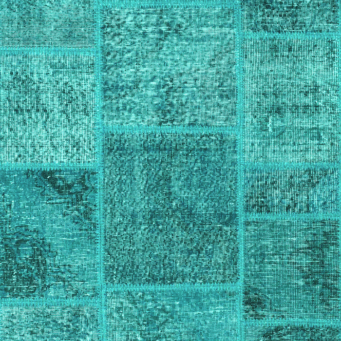 Patchwork Turquoise Transitional Rug, con940turq