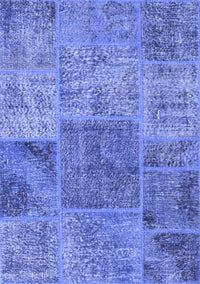 Patchwork Blue Transitional Rug, con940blu