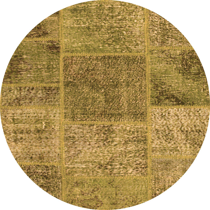 Square Patchwork Orange Transitional Rug, con940org