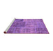 Sideview of Machine Washable Patchwork Pink Transitional Rug, wshcon940pnk