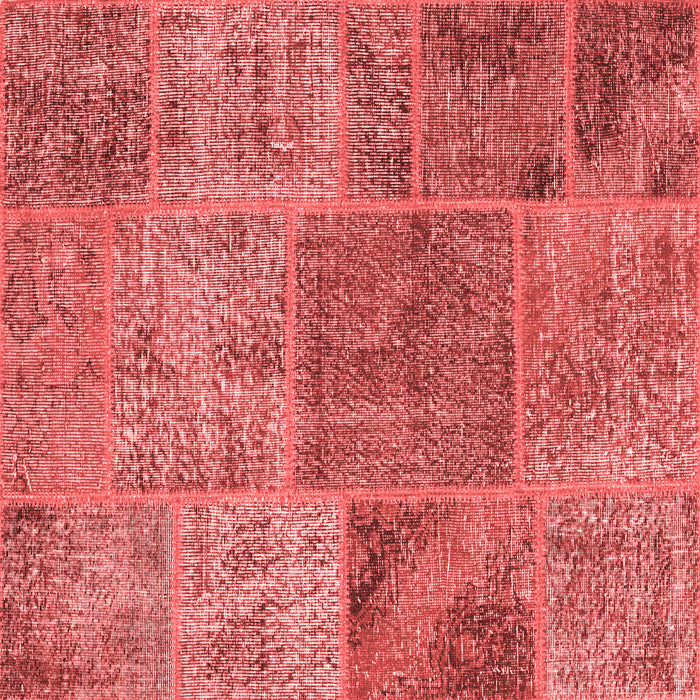 Patchwork Red Transitional Rug, con940red