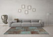 Machine Washable Patchwork Light Blue Transitional Rug in a Living Room, wshcon941lblu