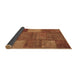 Sideview of Patchwork Brown Transitional Rug, con941brn