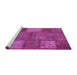 Sideview of Machine Washable Patchwork Purple Transitional Area Rugs, wshcon941pur