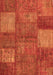 Serging Thickness of Machine Washable Patchwork Orange Transitional Area Rugs, wshcon941org