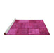 Sideview of Machine Washable Patchwork Pink Transitional Rug, wshcon941pnk