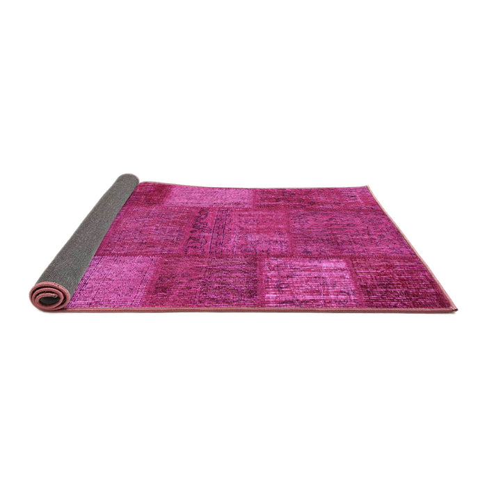 Sideview of Patchwork Pink Transitional Rug, con941pnk
