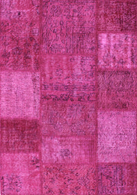 Patchwork Pink Transitional Rug, con941pnk