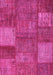 Patchwork Pink Transitional Rug, con941pnk