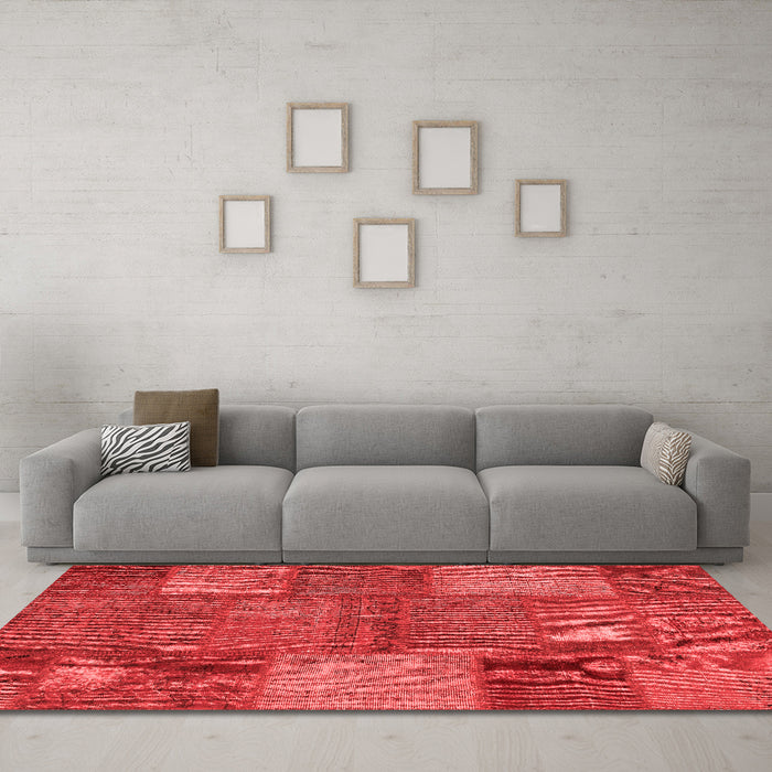 Transitional Red Washable Rugs