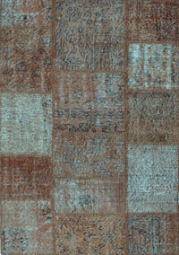 Patchwork Light Blue Transitional Rug, con941lblu