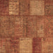 Square Patchwork Brown Transitional Rug, con941brn