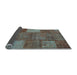 Sideview of Patchwork Light Blue Transitional Rug, con941lblu